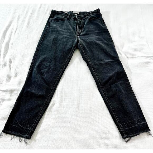 Universal Thread High Rise Slim Straight Black Jeans Button Fly Women's US 10R - Picture 1 of 8